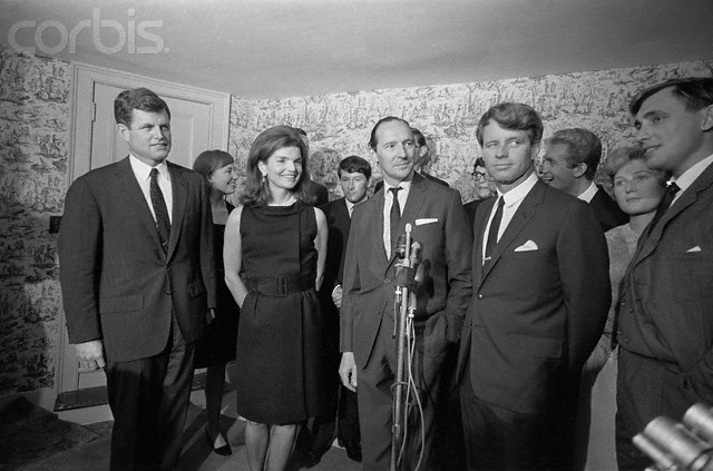 Mrs. Kennedy, Edward and Robert Kennedy and Lord Harlech