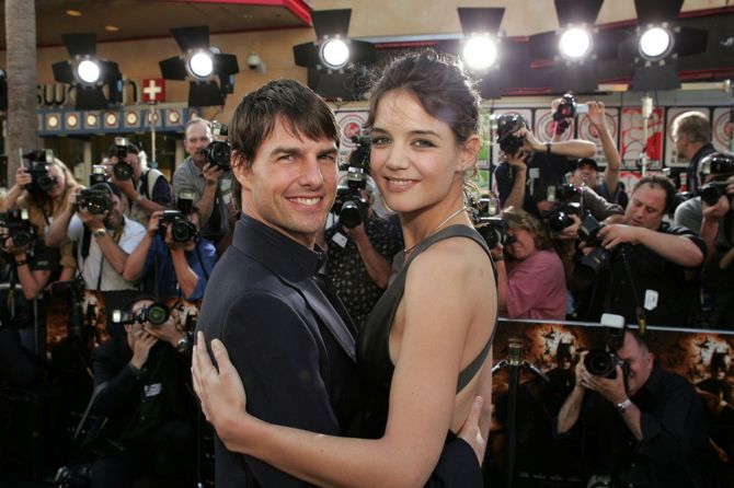 Tom Cruise and Katie Holmes at 'Batman Begins film premiere 6th June 2005