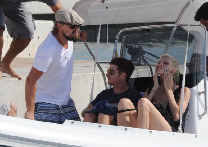 Leonardo DiCaprio, Toni Garrn, & Kevin Connolly In Ibiza