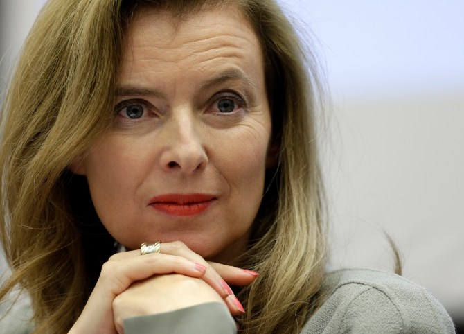 Trierweiler, companion of French President Hollande, attends a side event during a session of the Human Rights Council at the United Nations European headquarters in Geneva