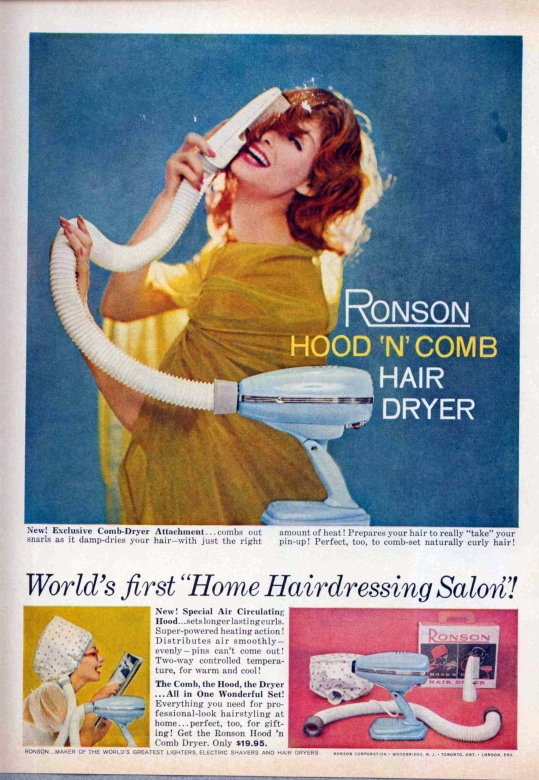 The Ronson Hood _n_ Comb Hair Dryer